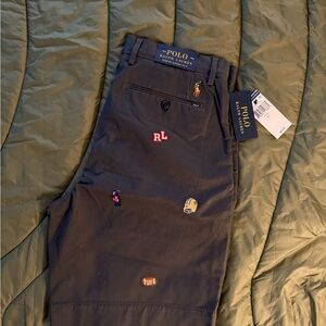 POLO Ralph Lauren Embroidered Stretch Classic Fit 9” Chino Shorts